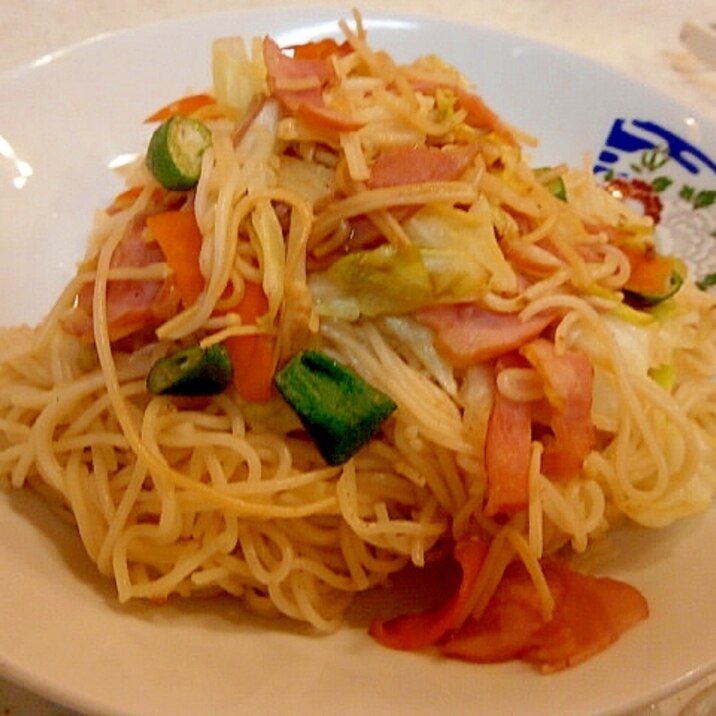 余ったそうめんで☆そうめんチャンプルー☆